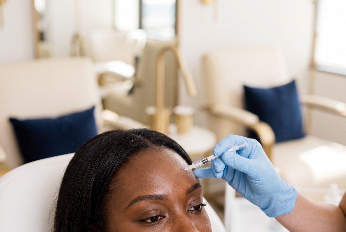 MD-administered Botox and dermal filler treatment on melanin-rich skin