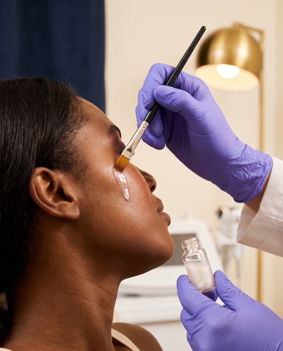Medical-grade chemical peel treatment for Hollis, Queens patients with dark skin